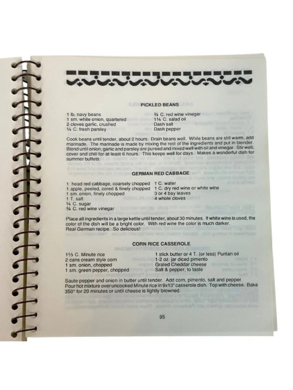Thistle Hill Docent Guild recipes stenciled
